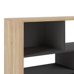 Bibliotheque SEOUL Noir et Chene naturel 90,8 X 162,8 Temahome