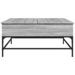 vidaXL Table basse sonoma gris 95x95x45 cm bois d'ingénierie et métal