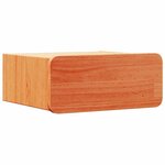 vidaXL Table de chevet avec tiroir 2 Pièces Marron cire 39 x 34 x 16 5 cm