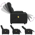 vidaXL Fauteuil de massage inclinable Noir Similicuir