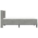 vidaXL Cadre de lit avec matelas Gris clair 100 x 200 cm Velours