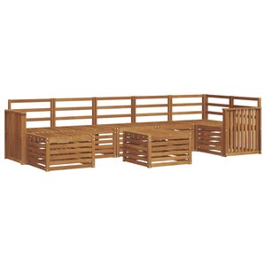 vidaXL Ensemble de canapés d'extérieur 8 pc Naturel