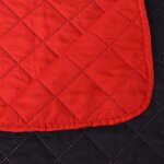 vidaXL Couvre-lit matelassé double-face Rouge et noir 220x240 cm