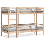 vidaXL Lit superposé 75x190 cm Bois de pin massif