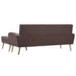 Vidaxl canapé d'angle revêtement en tissu 186x136x79 cm marron