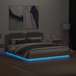 vidaXL Cadre de lit avec LED sans matelas chêne sonoma 180x200 cm