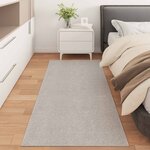 vidaXL Tapis de surface HUARTE Crème 150 x 80 cm Polyester