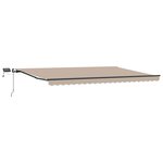 vidaXL Auvent Rétractable Beige 500 × 350 cm tissu