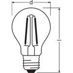 Osram ampoule led sphérique clair filament  4w=40 e27 chaud