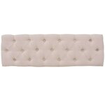 Banc banquette lin bois massif 110 x 38 x 48 cm blanc crème 02_0021257