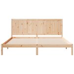 vidaXL Cadre de lit extra long sans matelas 200x220 cm bois massif