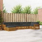 vidaXL Ensemble de canapés d'extérieur 7 Pièces Naturel et Anthracite