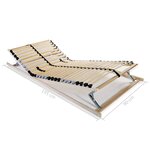 vidaXL Sommier à lattes avec 28 lattes 7 zones 90 x 200 cm