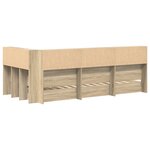 vidaXL Lit bibliothèque en chêne Sonoma 90x190 cm aggloméré