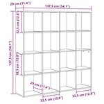 vidaXL Bibliothèque Chêne noir 137.5 x 29 x 137.5 cm Bois d'ingénierie