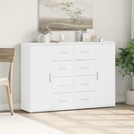 vidaXL Buffets 2 Pièces blanc 60x31x84 cm bois d'ingénierie