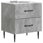 vidaXL Cabinet de chevet avec tiroir Gris béton 43 x 34 5 x 47 5 cm
