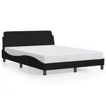vidaXL Cadre de lit sans matelas noir 140x200 cm tissu