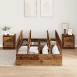 vidaXL Cadre de lit Bois ancien 190 x 120 x 31 5 cm Bois d'ingénierie