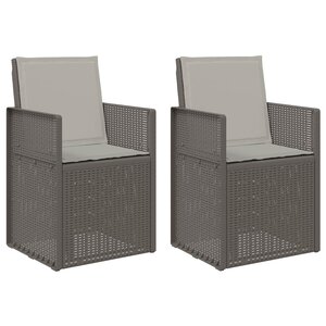 vidaXL Chaises de jardin salle à manger 2 pc Gris clair PP