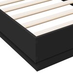 vidaXL Cadre de lit noir 75x190 cm bois d'ingénierie