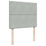 vidaXL Sommier à lattes de lit et matelas Gris clair 120x200cm Velours