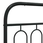 vidaXL Tête de lit métal noir 140 cm