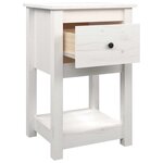 vidaXL Tables de chevet 2 Pièces Blanc 40x35x61 5 cm Bois de pin massif