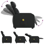 vidaXL Fauteuil de massage inclinable Noir Similicuir