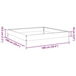 vidaXL Lit surélevé de jardin blanc 100x100x18 5 cm acier