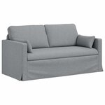vidaXL Canapé 2 Pièces Gris clair 158 x 78 x 80 cm tissu