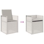 vidaXL Chaises de jardin salle à manger 2 Pièces Blanc et gris clair PP