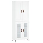 vidaXL Buffet haut Blanc 69 5x34x180 cm Bois d'ingénierie