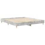 vidaXL Cadre de lit sans matelas gris béton 160x200 cm bois ingénierie