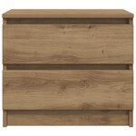 vidaXL Tables chevet 2Pièces chêne artisanal 50x40x43.5cm bois ingénierie