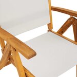 vidaXL Chaises pliables de jardin lot de 8 bois d'acacia et textilène