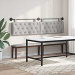 vidaXL Tête de lit suspendue Gris nuage Tissu