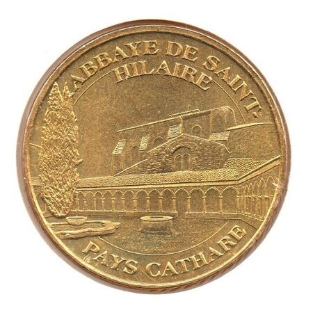 Mini médaille monnaie de paris 2007 - abbaye de saint-hilaire