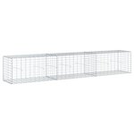 vidaXL Panier gabion avec couvercle 300x50x50 cm fer galvanisé