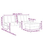 vidaXL Canapé-lit à 2 places avec repose-pied vert foncé velours