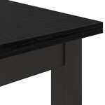 vidaXL table Chêne noir 100 x 50 x 76 5 cm Bois d'ingénierie et acier