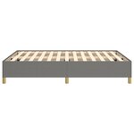 vidaXL Cadre de lit sans matelas gris foncé 140x200 cm tissu