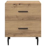 vidaXL Cabinet de chevet 2 Pièces Chêne artisanal 40 x 35 x 47 5 cm