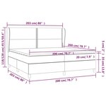 vidaXL Sommier à lattes de lit avec matelas Crème 200x200 cm Tissu
