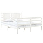 vidaXL Cadre de lit sans matelas blanc 120x190 cm bois de pin massif