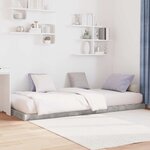 vidaXL Cadre de lit surélevé Gris béton 76 5 x 200 cm