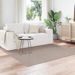 vidaXL Tapis de surface Carré HUARTE Beige 120 x 120 cm Polyester