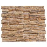 vidaXL Panneaux de revêtement mural 3D 10 Pièces 1 01 m² Bois de teck