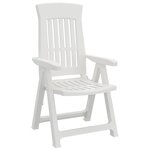 vidaXL Chaises inclinables de jardin lot de 2 blanc PP