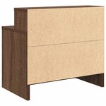 vidaXL Tables de chevet avec tiroir 2 Pièces chêne marron 51x31x47 cm